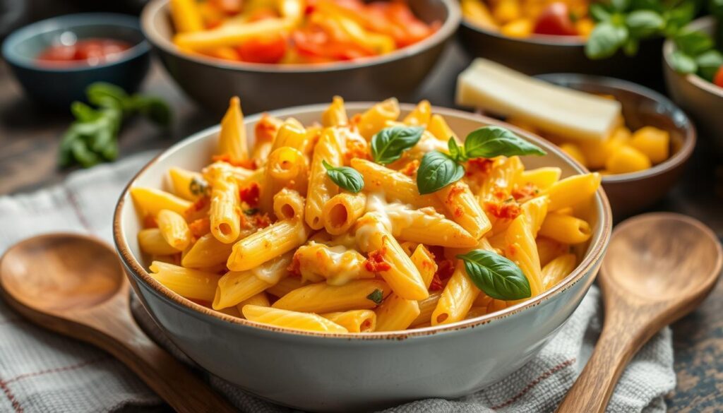 Baked penne pasta leftovers