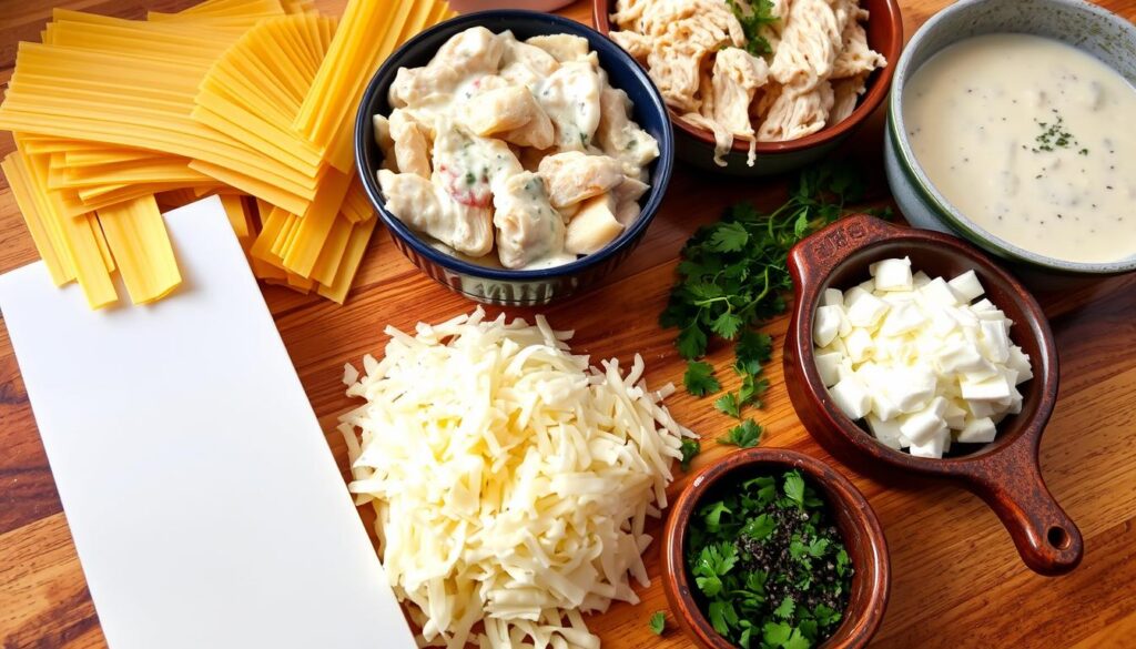 Chicken Alfredo Lasagna Ingredients