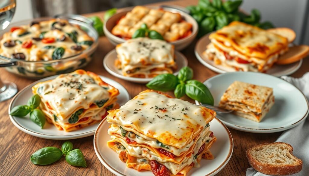 Chicken Alfredo Lasagna Variations