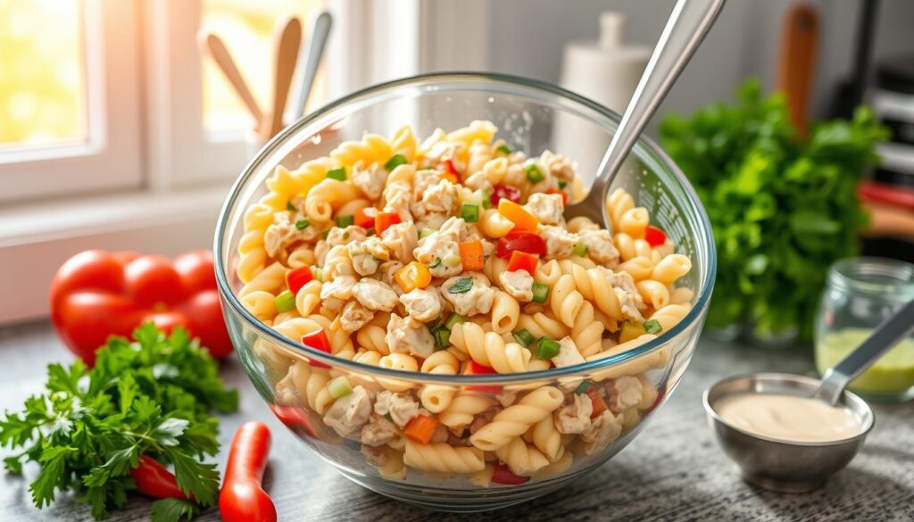 Chicken Macaroni Salad Prep