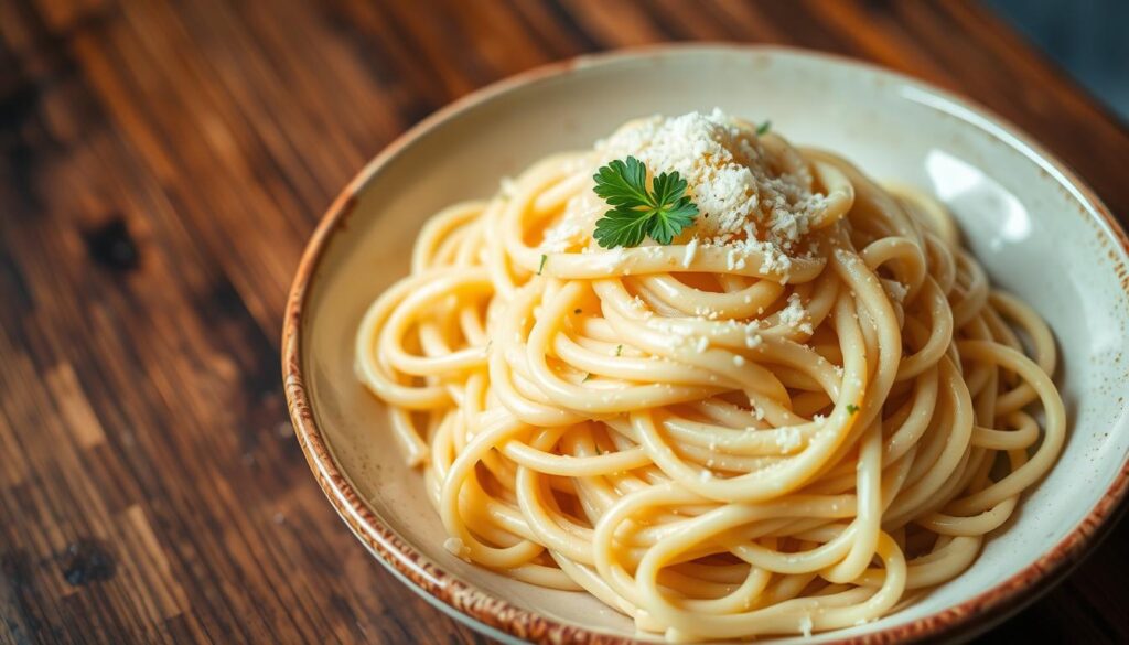 creamy alfredo spaghetti