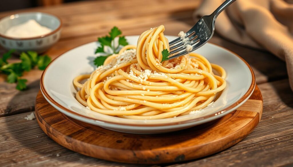 homemade alfredo spaghetti