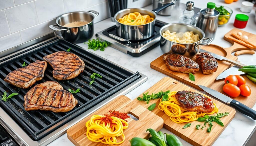 steak and pasta cooking techniques